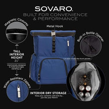Lennox Backpack Cooler, Royal Black 28 Can Beach Cooler Backpack with 3,350D Nylon Lining, Backpack Coolers Insulated Leak Proof by Sovaro
