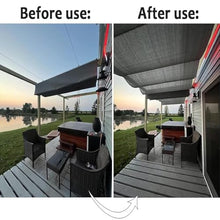 FENGZEQUAN Pergola Cover Shade Canopy, Retractable Awning Sun Shades Outdoor Patio Pergolas Kit for Deck Backyard Gazebo, Wave Shade Sail with Hardware Wire Cable(W1.7*L13m/W5.57*L42.65ft)