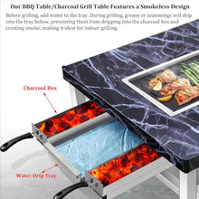 Smokeless Charcoal Grill Table, Japanese Yakiniku BBQ Table