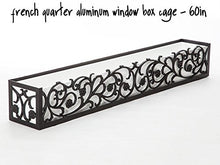 Windowbox 60in French Quarter Aluminum Window Box Cage Black