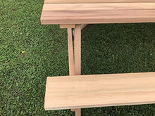 Western Red Cedar 84" Rectangular Top Picnic Table 7'