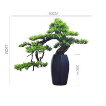 QWERAXZG Hotel Supplies Living Room Home Decoration Green Plant Bonsai Fake Tree Soft Outfit