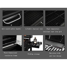 Trolley Grill Portable Charcoal Grill Garden Outdoor Camping Food Cooking Barbecue Stove Trolley with Big Wheels