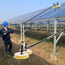 Electric Solar Solar Panel Cleaning Tool, Automatic Solar Panel Cleaning Brush, Outdoor Window Glass Solar, Electric Water Fed Pole Kit, Extendable Pole Water Fed Pool Cleaning Brush,GPAA5.5M