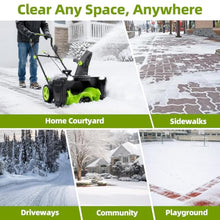 LURECAQING 3500W Cordless Electric Snow Blower, 40V Lithium Battery,20" Path, 10" Depth, 25ft Max Throw, LED Lights, 180° Adjustable Chute,Two-Step Safety Activation, Suitable for Home 2Batteries
