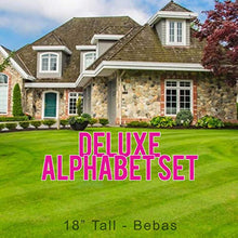 VictoryStore Yard Letters: Cut-Out Deluxe Alphabet Yard Decoration, Bebas 18 inch High, 130pcs (Rhodamine Red 13528)