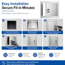Lockable Stainless Steel Metal Universal Access Door, Outdoor Kitchen