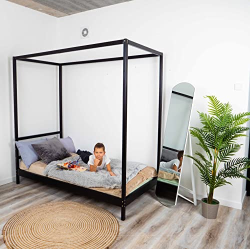 BUSY WOOD Wooden Kids Canopy Bed Natural