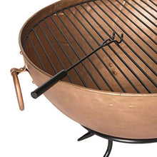 SAFAVIEH Outdoor Bangkok Metal Fire Pit, 32" Copper/Black PIT1005A