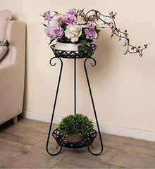 MIIKHI Plant Stands,Baoo Flower Stand,Plant Stand,Indoor Balcony Flower Stand,Multi Layer Floor Shelf Three Dimensional Flower Standnishings/Black