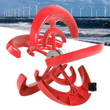 HUIZHITENGDA Portable Lantern Power Generator 1500W Wind Turbine Generator 12V 24V 48V 5 Blades with MPPT Controller Suitable for Outdoor Street Lights (Red),12v