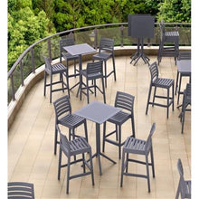 Compamia Sky 24 inch Square Folding Bar Table in Dark Gray Finish