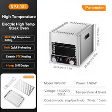 Electric Steak Broiler, Steak Cooker, 1450°f Indoor Grill Tabletop Broiler,Outdoor BBQ Machine for Steak, Burgers, And Pizza,A