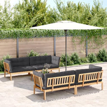 IBUQDDV 5 Piece Patio Pallet Sofa Set with Cushions Solid Wood Acacia Includes 1 Table and 4 Sofas for Outdoor Relaxing Durable Modular Furniture