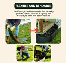 Beuta Corten Steel Landscape Edging Border 6.5" H | Metal Garden Edging for Landscaping | Flexible Lawn Edging Border for Yard Edging & Garden Border | 4ft L each,10 Pack (Total 40Ft) 20 Clips & Nails