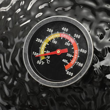 Ceramic BBQ Charcoal Grill, 13 Inch Kamado Grill with Temperature Range 50-800°F, Outdoor Smoker Grill for Backyard Patio, Black