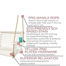 Ronghw0607 Garden Bench Outdoor Swing Leisure Roll Back Suspended Chair Swing Wooden Swing with Suspension Rope Cup Holder Park Patio Seat