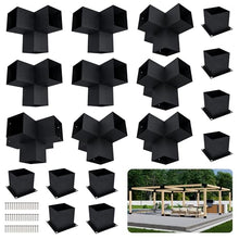 DIY Freestanding Pergola Bracket Kit - 6x6 Posts - Build Up to 24' x 24' - Steel Hardware Only