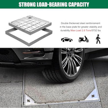 1pc Recessed Stainless Steel Manhole Cover and Frame - for Garden, Pavement, Grass,Block Paving(500x500x50mm)