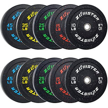 Zoomster 260LB Bumper Plate High Bounce Bumper Weight Plate Black Yellow White Green Blue Red