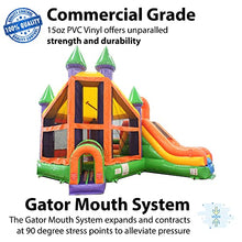 TentandTable Inflatable Bounce House with Slide Orange Rainbow