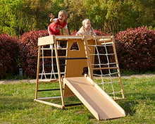 Hopscotch Squad Indoor Kids Jungle Climbing Gym 9-in-1 Wooden Play Set