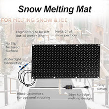 iumLeap Heated Snow Melting Mats for Walkways and Stairs - Slip-Proof Design with Power Cord - Residential Outdoor Mats for Winter Snow Removal, 5 Pcs-10 * 48in (25.4 * 121.9cm)