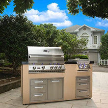 Bonfire 34-inch 4-Burner Liquid Propane Gas Grill 72,000 BTU Built in Outdoor BBQ with Infrared Burner and Rotisserie Kit for Bbq Island Kitchen, 304 stainless steel, CBB4-LP