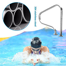 BSNANCA Swimming Pool Safety Hand Rail Pool Handrails Pool Safety Handrails, 1 PCS Pool Hand Rail, Hand Grab Rail, Swimming Pool Hand Rails, Easy to Install, 304 Stainless Steel Swimming P