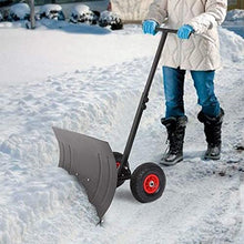 Snow Shovel Rolling Snow Plow Shovels|Wheeled Snow Pusher for Doorway Driveway Or Pavement Clearing Snow Pusher