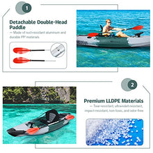 GLOBALWAY 9.7FT Sit-On-Top Fishing Kayak with Paddle & Rod Holders Gray + Green