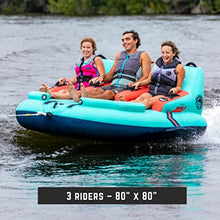Radar The Chase Lounge Towable Tube 3 Person Mint/Navy/Red