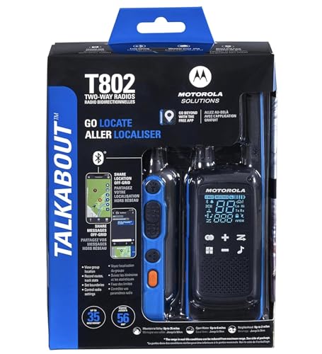 Motorola Solutions Talkabout T802 Portable FRS Two Way Radio 10 Pack Blue/Black