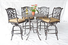 Patio Land Mandalay 5pc Outdoor Patio Bar Set Dark Bronze
