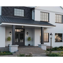 Progress Lighting Richmond Hill Collection One-Light Textured Black Clear Glass Modern Farmhouse Outdoor Post Light (P540106-031)