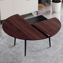 Blazea Round Table Extender Solid Wood Board, Large Foldable Table Top Only, 47 51 55 59 63 70 in Diameter Dining Room Table Top Without Legs(Walnut Wood,160 cm (63 inch))