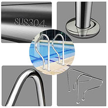 Swimming Pool Safety Handrail Kit Adjustable Angle 304 Stainless Steel Handrail Set for Indoors and Outdoor Steps Easy Installation, 1pc