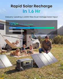 Anker SOLIX F3000 Portable Power Station and 400W Bifacial Panel, 3,072Wh