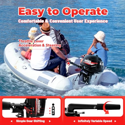 VPABES 6HP 2 Stroke Outboard Motor Boat Engine with Air Cooling System