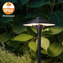 VISTA 4-Pack Cast Aluminum Landscape Path Lights, 12V Low Voltage Landscape Lighting Pathway Lights with 1.5W G4 LED Bulb for Outdoor Walkway Yard Garden Driveway (Black)