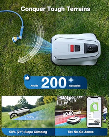 ECOVACS Goat A3000 LiDAR Robot Lawn Mower, Wire-Free Dual LiDAR Navigation, AI Obstacle Avoidance, 32V Power Platform, Smart App Control, Automatic Mapping, for Lawns Up to 3/4 Acre