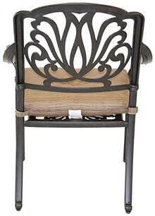 theWorldofpatio Elizabeth Cast Aluminum Powder Coated 7pc Outdoor Patio Dining Set with 42" X 72" Oval Table - Antique Bronze
