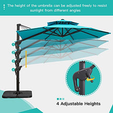 Sunnyglade 11FT Double Top Cantilever Patio Umbrella Deluxe Offset Blue
