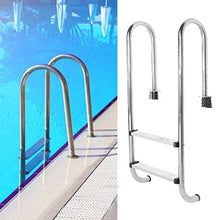 Pool Ladder 2-Step Stainless Steel Inground Swimming Pool Stairs W/Non-Slip Footstep for Above Ground Pools