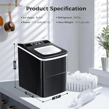 TEDILUVI Countertop Ice Maker Machine Portable Makers Make 26 lbs ice in 24 hrs