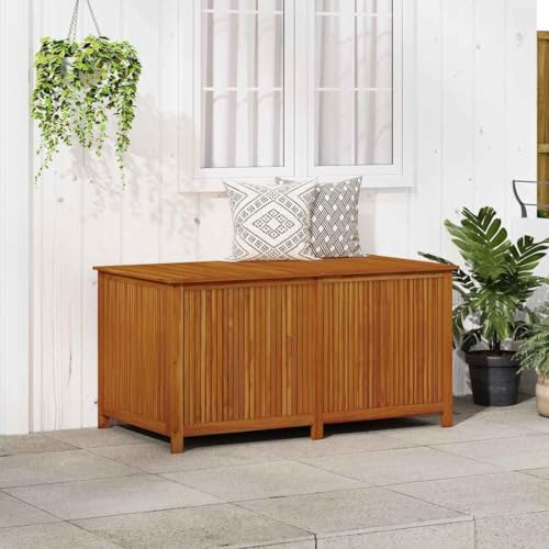 GBCDSWBR Garden Storage Box 59.1x31.5x29.5 in Acacia Wood Patio Bench