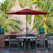 RWGOVLU Garden Umbrellas, 8.8 Ft Crank and Tilt Patio Umbrella, Waterproof Sun Shade for Outdoor Settings, Pool, Beach, Courtyard, Lawn