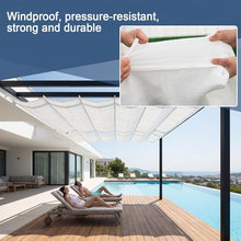 Shade Cloth Breathable Sail,Heavy Duty Wave Sun Shade Sail,Anti-UV Retractable Wave Sun Shade Canopy,Hang Down U Shape Wave Awning,Wave Shade Cover for Outdoor Patio Porch(W2.4*L15m/W7.87*L49.21ft)