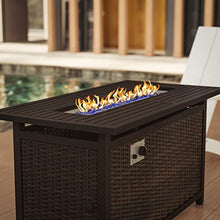 Flash Furniture 45"x25" Outdoor Propane Fire Pit Table, Black