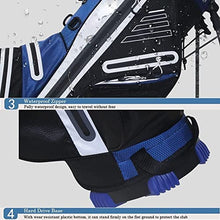 OEIPSMK Waterproof Durable Golf Stand Bag 6-Way Dividers 7 Pockets A